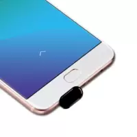 OPPOr9s指纹识别贴r9plus按键解锁a59卡通HOME膜a57金属解锁贴y67 黑底黑边