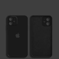 苹果12pro max手机壳Magsafe磁吸壳iPhone12液态硅胶镜头全包防摔 黑色-普通壳 苹果12[6.1寸]