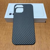 苹果12手机壳iPhone12promax超薄磨砂mini碳纤维凯夫拉纹半包硬壳 12mini半包