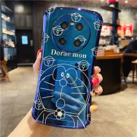 叮当猫华为mate40Pro手机壳mate30/p30/40/荣耀50X10/nova7/8外壳 蓝底惊讶叮当猫(小蛮腰