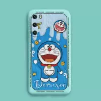 华为p40手机壳p30pro保护套p20液态硅胶40pro+外壳全包防摔机器猫 薄荷蓝-机器猫 (华为p40)