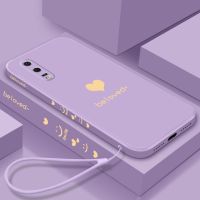 华为P30手机壳爱心P30pro直边潮防摔全包新款硅胶P20/P40p保护套 草紫色[单壳] P40pro+