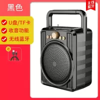 广场舞音响大音量超大无线蓝牙收款小音箱新款k歌户外插U盘低音炮 超大音量广场舞音响(黑色) 官方标配(音响+充电线)