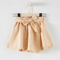 moomoo童装女童简约梭织裙裤 奶象牙色 110/50