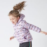 Moomoo童装女童科技绒 紫底个性组 110/52