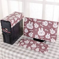 特价布艺电脑罩三件套 时尚台式电脑保护套 家用液晶电脑防尘罩 哒哒妹 19寸(屏罩)