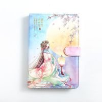 镜中月 国潮古风彩页手账本插画笔记本子可爱韩版日记本少女心厚 A款 望月 单独购买