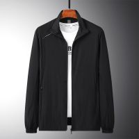 中老年春夏季薄款外套冰丝防晒衣服男士大码宽松休闲爸爸皮肤衣 黑色[男] L