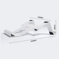 金属笔记本电脑支架增高散热底座平板ipad垫高桌面铝合金立式颈椎 象牙白笔记本支架