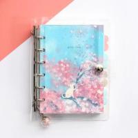 手账本插画入油手绘小清新帐本儿童笔记本磁扣小学生女童男孩网格 樱花猫系列1