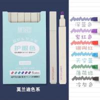 治愈系大容量软头莫兰迪记号笔重点标记莹光荧光笔淡色手账笔套装 软头方杆莫兰迪体验款两支(送贴纸)