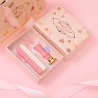 欧式复古火漆印章套装礼盒手账创意礼物哈利波特婚庆请柬信封封印 粉色短盒-仙女粉把柄