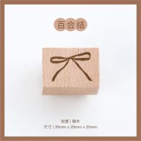 心动合唱团手帐木质印章 少女可爱卡通ins风小羊兔子原木印章手账 百合结