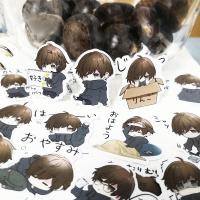 日韩二次元卡通少年 Q萌黑发小男孩 学生手帐素材相册手机diy装饰