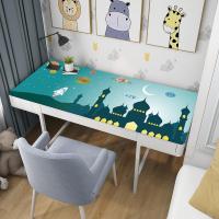 学生课桌布ins学习桌早教防水防油软玻璃塑料电脑卡通书桌垫环保 AKT152-八大行星 40*60[普通版]