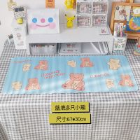 少女超大号防水鼠标垫子可爱ins风女学生家用写字办公桌面书桌垫 蓝底多只小熊