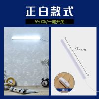 台灯护眼学习灯小夜灯寝室床头灯大学生宿舍神器LED灯管SUB书桌灯 短款-白光-无开关-无插头