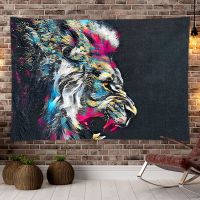 狮虎豹背景布ins挂布宿舍装饰物男生房间装饰品挂布床头装饰墙布 01 宽60高40(送安装包)