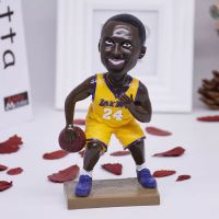 NBA球星科比詹姆斯库里手办人偶模型摆件 创意实用的生日礼物男生 小号黄色科比 礼品包装