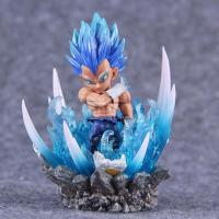 七龙珠 GK 超蓝 贝吉塔 LeaGue 深蓝变身 爆衣 WCF Q版可发光手办 超蓝贝吉塔底座可发光高9cm