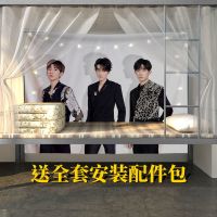 TFBOYS背景布卧室王俊凯挂布易烊千玺宿舍必备王源同款墙布挂毯 TFBOYS33号 98x68厘米(不送灯)