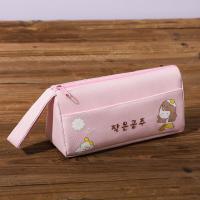 韩版ins大容量手提笔袋男女孩高颜值初中生文具盒小学生铅笔盒 元气少女-粉色