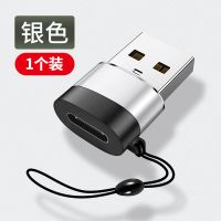 适用于华为freelace无线蓝牙耳机充电线type c转USB转换器挂脖款 银色Type-c母转USB公-带挂绳 1个