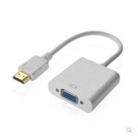 hdmi转vga带音频网络机顶盒笔记本电脑接显示器投影仪高清转换器 白色经典版[无音频无供电口]