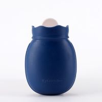 硅胶注水热水袋防爆冲水暖水袋卡通可爱非橡胶灌水暖水宝 小蓝随身mini款
