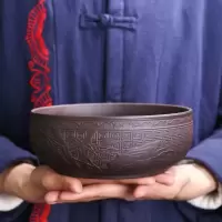 陶瓷茶洗盆大号功夫茶具茶碗家用茶杯洗笔洗禅意水盂茶道零配件 紫砂茶洗