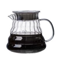 竖纹玻璃云朵壶咖啡壶手冲分享壶玻璃咖啡壶咖啡具过滤杯 360ml竖纹分享壶