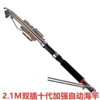 自动钓鱼竿全自动海竿抛竿套装组合海杆鱼竿甩杆自动弹簧海杆鱼竿 2.1M自动海杆十代升级
