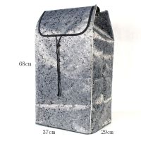 牛津防水袋大号便携收纳购物袋行李车购物车挂袋拉杆车买菜环保袋 灰色图腾