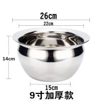 不锈钢油缸油盆油鼓油罐漏勺缸油桶调料盆味盅装储物油盆漏勺油罐 9寸不锈钢加厚油缸 [无盖]
