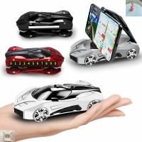 小小汽车车载手机支架点车载香薰九骁车用导航支撑架汽车模型摆件 魅影红