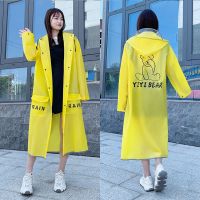 雨衣电动车电瓶车长款全身防暴雨新款女骑行防水外套男自行车雨披 黄色小熊 徒步款 6207(单帽檐) M