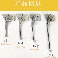 加厚儿童自行车车撑12到20寸童车脚架立脚支架边撑边梯脚蹬子配件 镀铬银色12寸(送工具) 脚撑1个