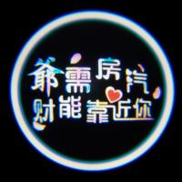 [高清版]汽车-摩托车-电动车-自行车尾投影灯无线照地灯迎宾灯 一个[摩托车用]送电池 爷需房汽