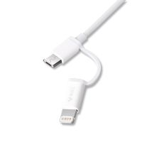 公牛苹果官方认证MFI数据线苹果6 7 8s/xPlus手机充电器线 J81N-1米(二合一数据线)