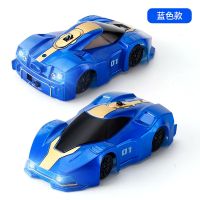 灯光爬墙遥控车特技吸墙漂移充电无线电动男孩4-12岁儿童遥控汽车 [二代新款]爬墙车-奥唯乐蓝金色 推荐度1%普通电池款