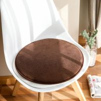 椅子垫圆凳餐垫椅垫圆形坐垫学生防滑海绵圆凳子垫子小板凳坐地上 简约咖啡 直径33cm