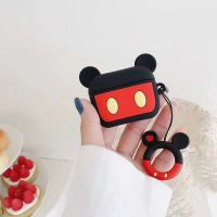 漫步者minibuds壳套冇心V02耳机套tws1/2保护套蓝牙硅胶声迈x3仓 两点黄米奇(带指环) 漫步者minibu