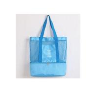 干湿分离健身游泳包旅行沙滩包大容量泳衣收纳袋妈咪野餐包购物袋 蓝色