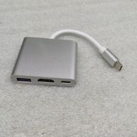 网课投屏器任天堂SWITCH投屏三合一拓展坞TYPE-C转HDMI手机投屏器 [银色]三合一[三口] 适用SWITCH/