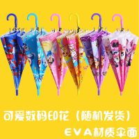儿童雨伞宝宝幼儿园可爱小孩小学生男童女童全自动公主黑胶遮阳伞 EVA中号随机发货-男款
