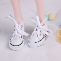 60cm夜萝莉叶罗丽娃娃的鞋子衣服BJD/SD60CM高跟鞋马丁靴换装娃娃 白色帆布鞋 1双送袜子/2双送1双
