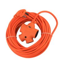 户外防冻防爆2-40米电动车充电线延长线插座插排长线接线板插线板 S1[橙黑色带安全门10孔]1.5米
