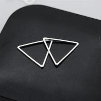 简约几何金属环项链耳环吊坠饰品极简风格三角正方圆形材料20颗 银色大三角 17.5m 20个