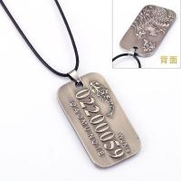 盗墓笔记周边小哥张起灵军牌项链吴邪盗墓浮雕龙纹吊坠男生日礼物 鱼