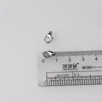 DIY串珠金属饰品配件项链扣龙虾扣吊坠扣手链连接圈手工材料 银色302龙虾扣30颗